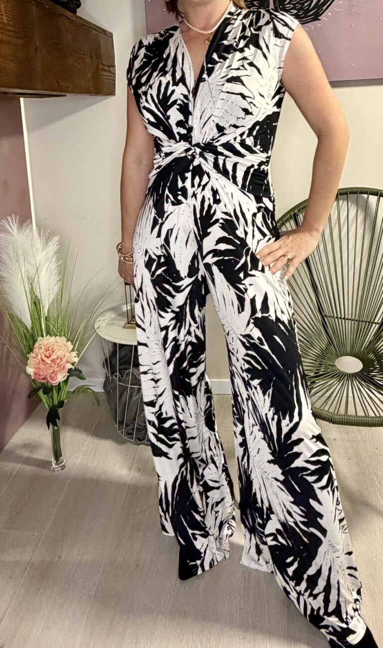 Combipantalon Trois Ka Vanessa feuilles nb (1)