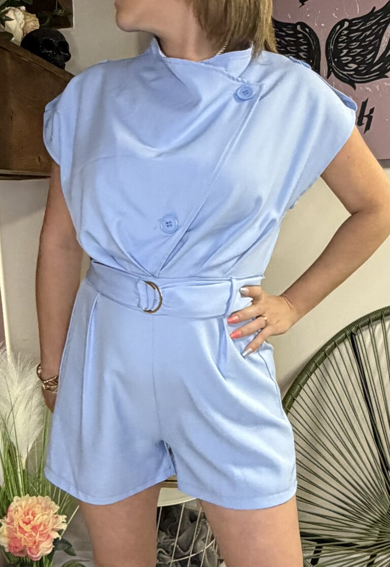 Combishort boutonnée Elena bleu ciel (1)