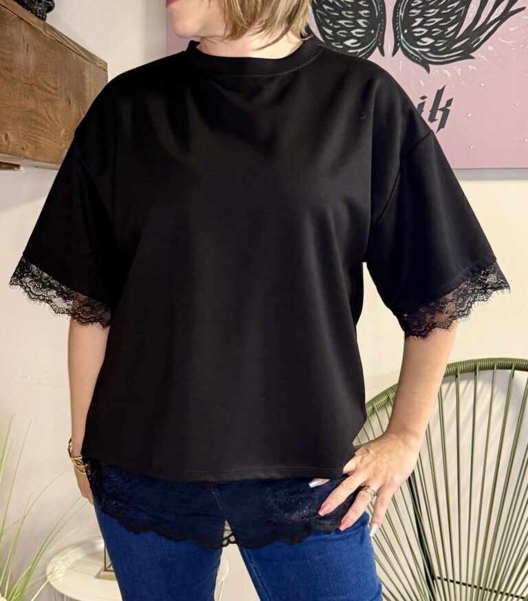 T-shirt dos dentelle Valeria noir (1)